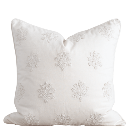 Arden Embroidered Pillow Cover | Natural