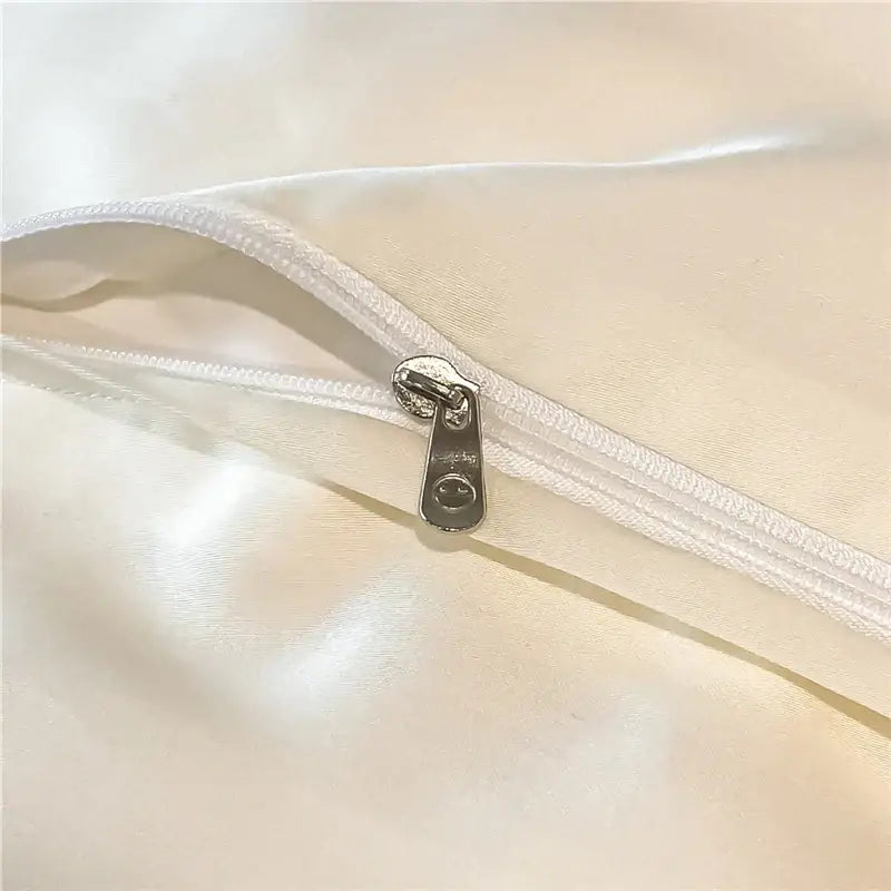 Cream eucalyptus fiber lace bedding set bedroom comfort