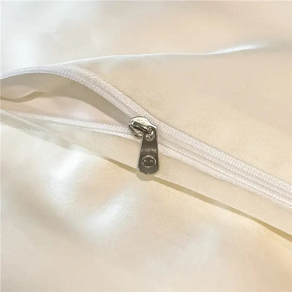 Cream eucalyptus fiber lace bedding set bedroom comfort