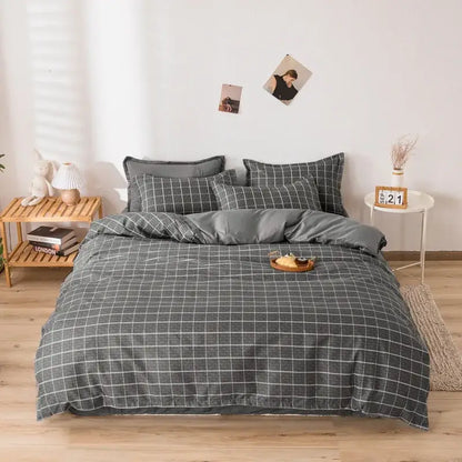 Cream floral cartoon printed bedding set for bedroom green accents