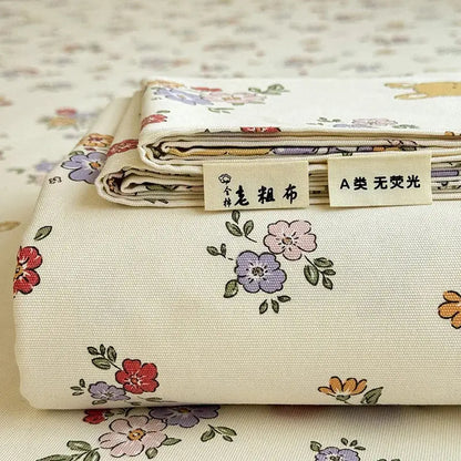 Cream flower print satin bed cover bedroom mattress protector