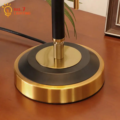 Cream glass mushroom table lamp bedroom brass and black decor