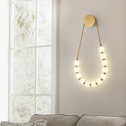 Cream italian style gold globe wall lamp bedroom sconce