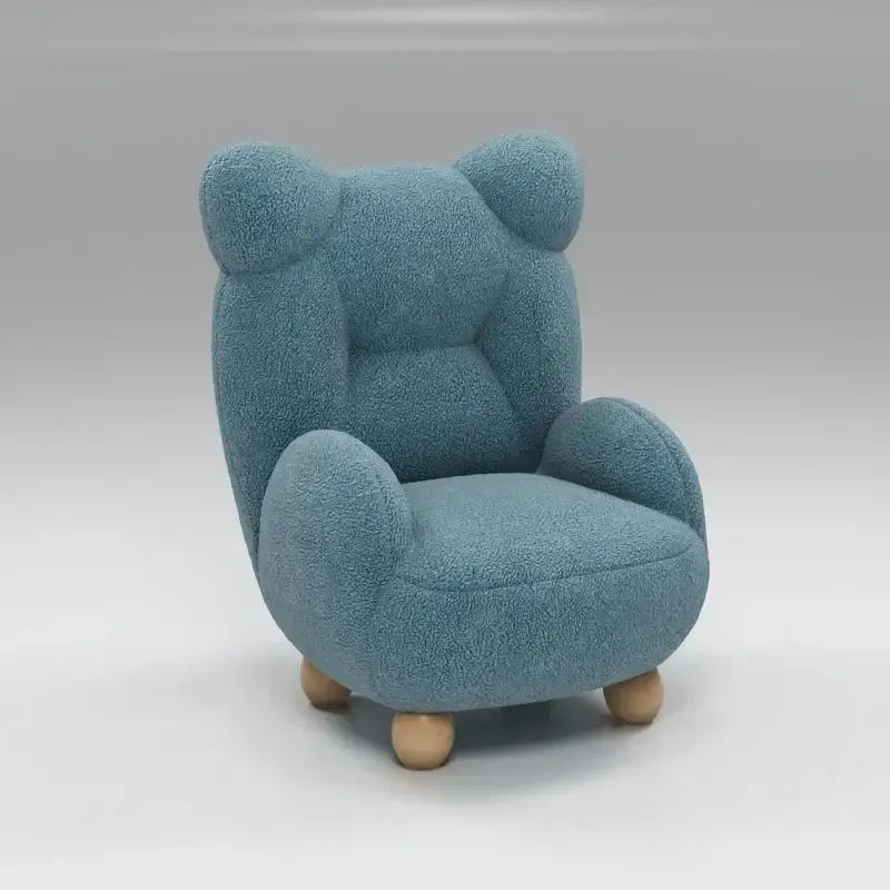 Cream kids lamb velvet bear sofa chair bedroom seating