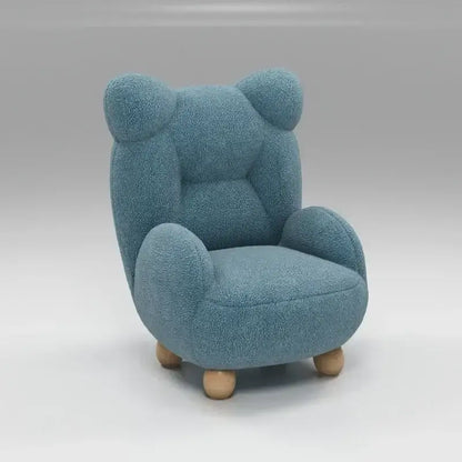 Cream kids lamb velvet bear sofa chair bedroom seating