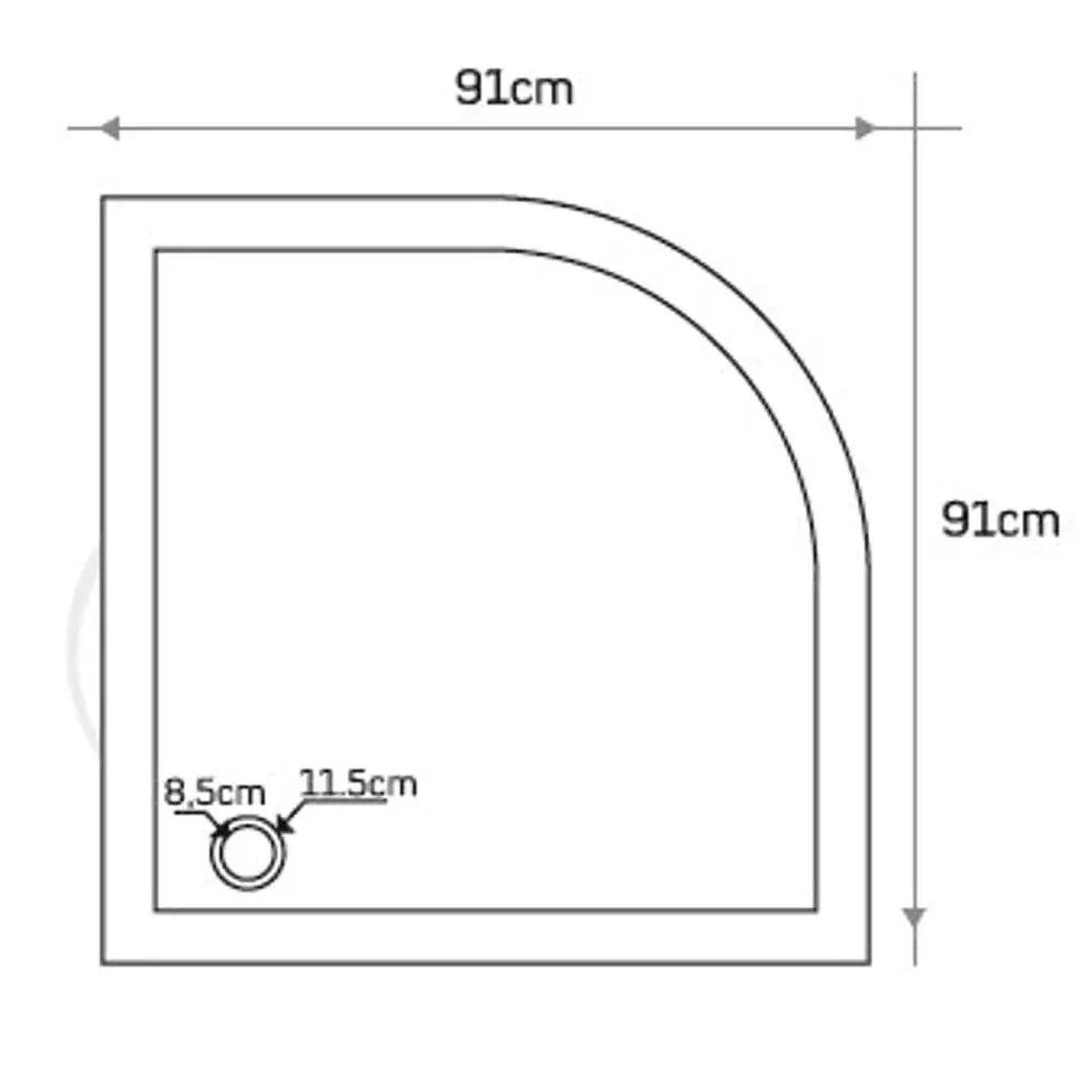 Cream Royal Marble Polished Corner Shower Base 36x36x2 Inches