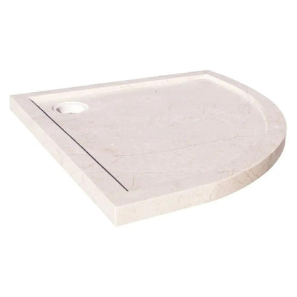Cream Royal Marble Polished Corner Shower Base 36x36x2 Inches