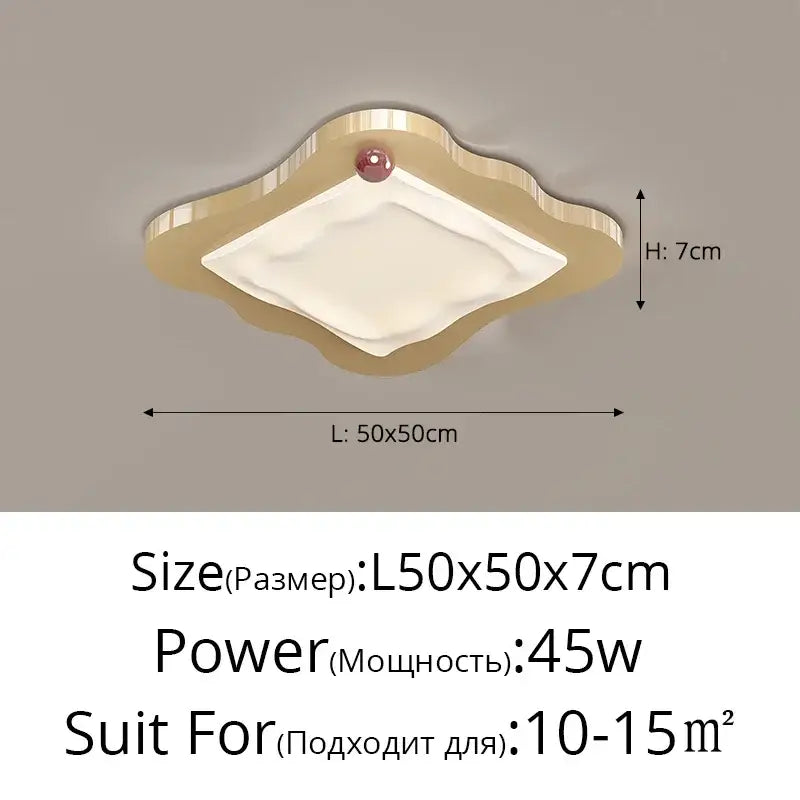 Cream style beige cloud led ceiling light for bedroom decor
