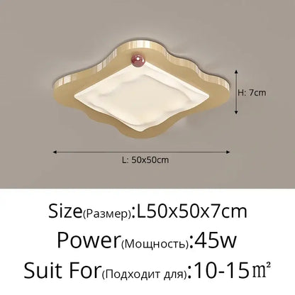 Cream style beige cloud led ceiling light for bedroom decor