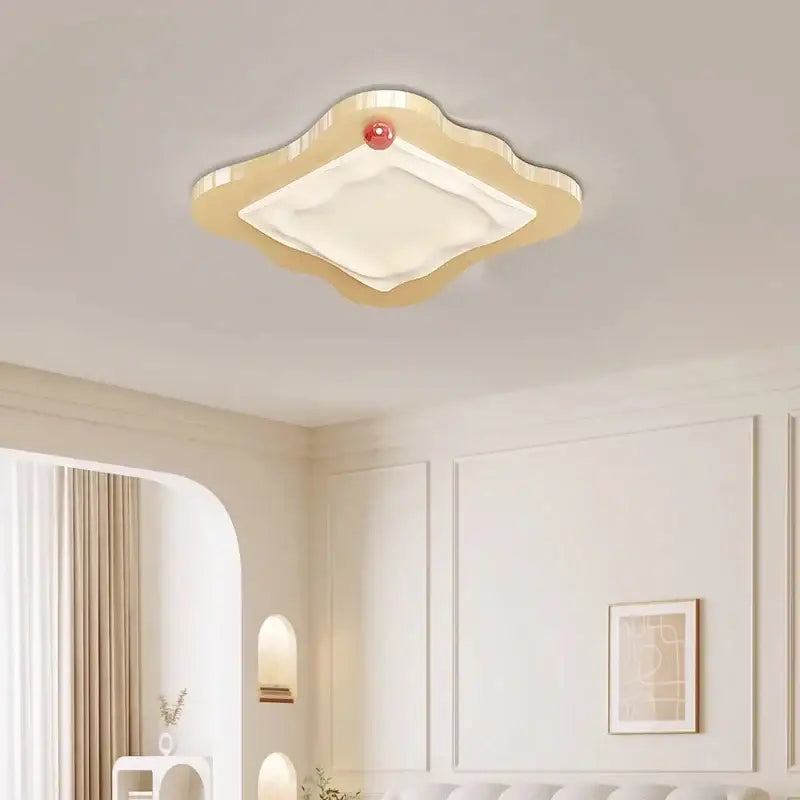 Cream style beige cloud led ceiling light for bedroom decor