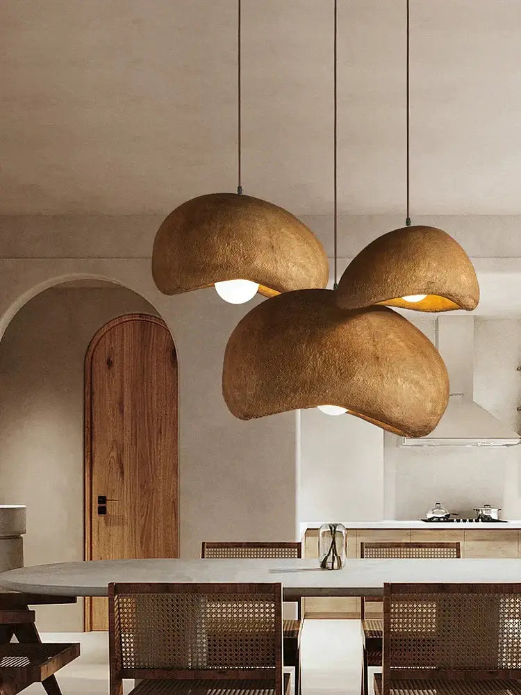 Cream style cloud pendant lamp – dining room textured hanging light