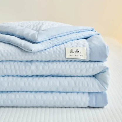 Cream textured ice cream air bubble summer quilt bedroom blanket