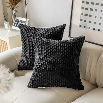 Cream textured knit decorative pillow cover living room throw pillow