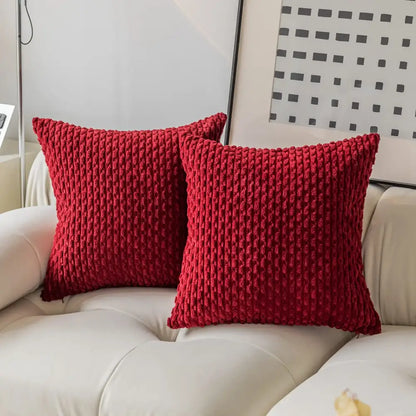 Cream textured knit decorative pillow cover living room throw pillow