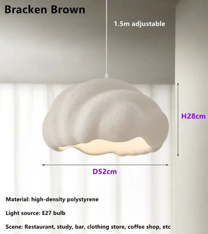 Cream wabi sabi cloud pendant chandelier dining room light