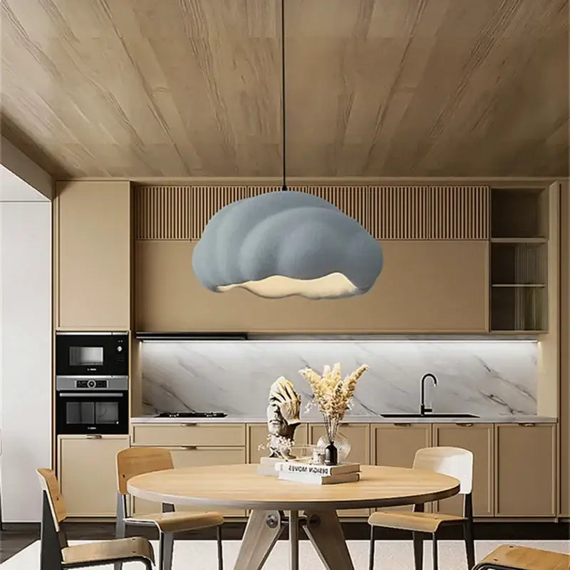 Cream wabi sabi cloud pendant chandelier dining room light