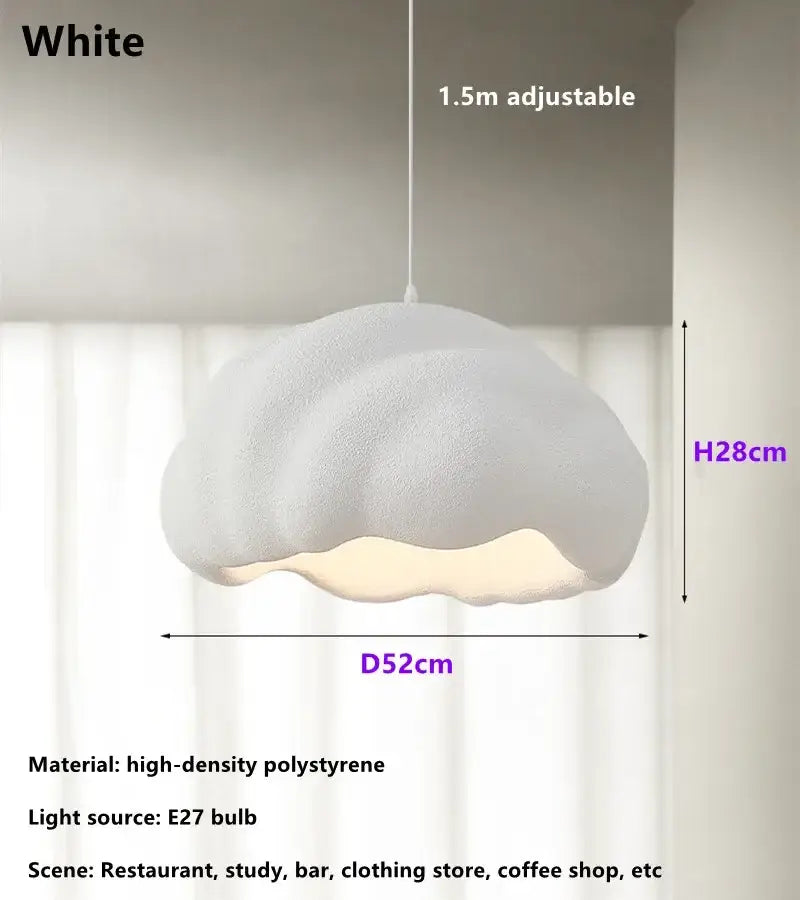 Cream wabi sabi cloud pendant chandelier dining room light