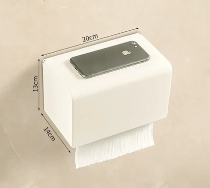Cream white bathroom set with towel rack and storage shelf