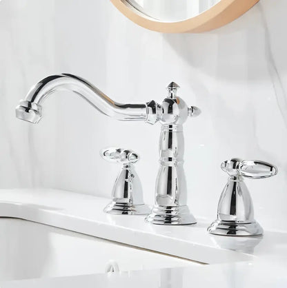 Cream white bathroom set with towel rack and storage shelf