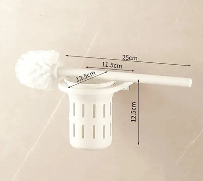Cream white bathroom set with towel rack and storage shelf