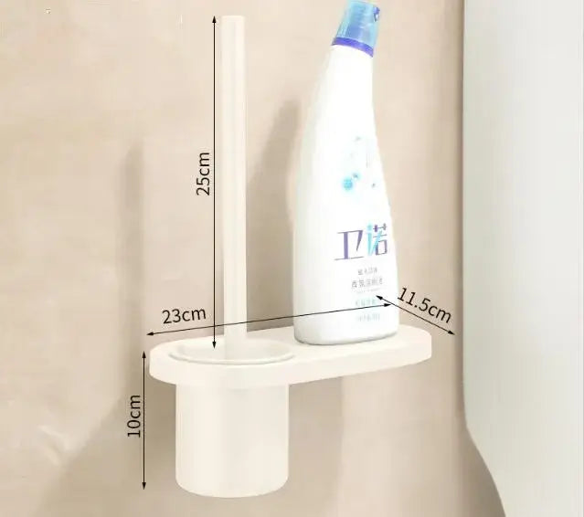 Cream white bathroom set with towel rack and storage shelf
