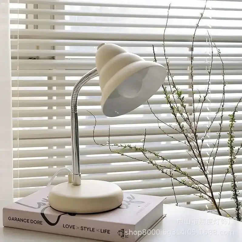Creamy style desk lamp – bedroom flexible reading light