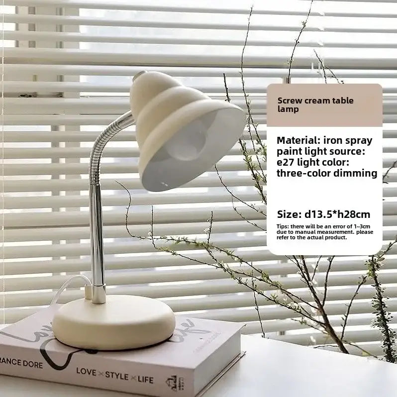 Creamy style desk lamp – bedroom flexible reading light