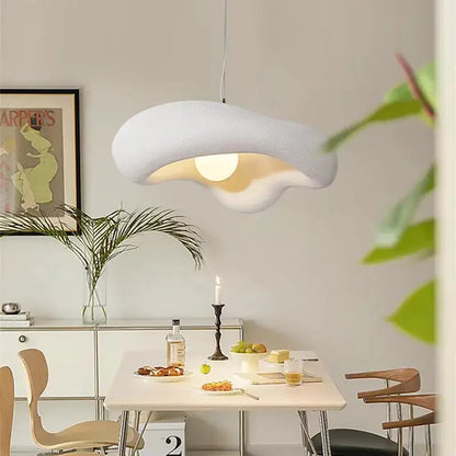 Creamy style pendant light off white cloud lamp for dining room