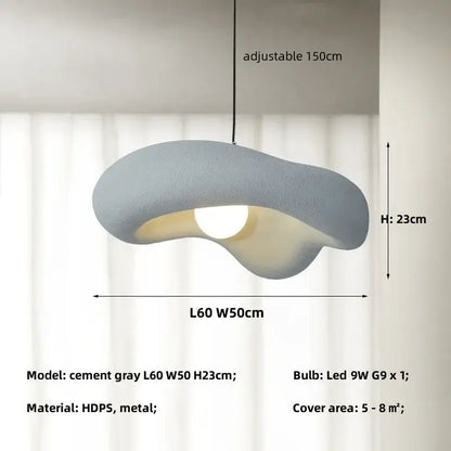 Creamy style pendant light off white cloud lamp for dining room