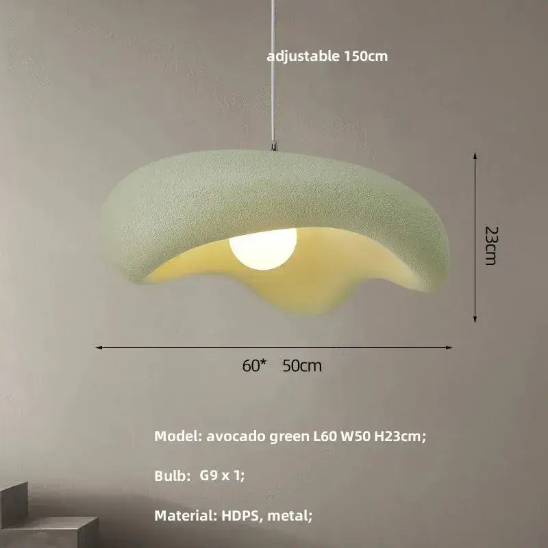 Creamy style pendant light off white cloud lamp for dining room