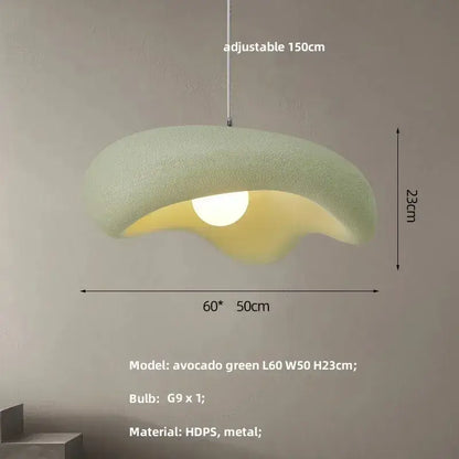 Creamy style pendant light off white cloud lamp for dining room