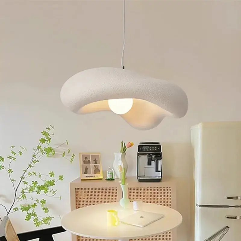 Creamy style pendant light off white cloud lamp for dining room