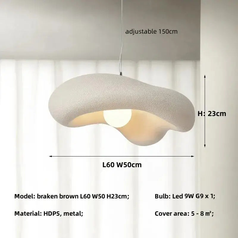 Creamy style resin cloud pendant light dining room & kitchen island