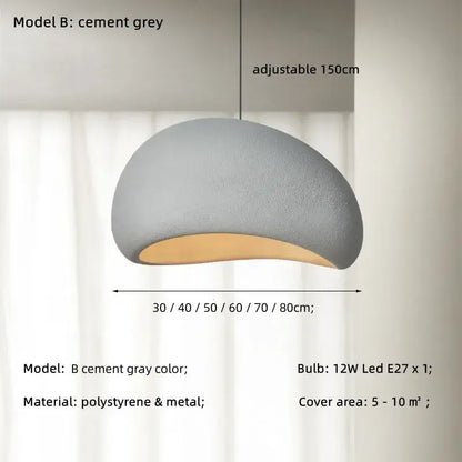 Creamy style wabi sabi pendant light for stairs and living room