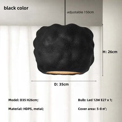 Creamy style white cloud pendant lights bedroom textures ceiling lamp