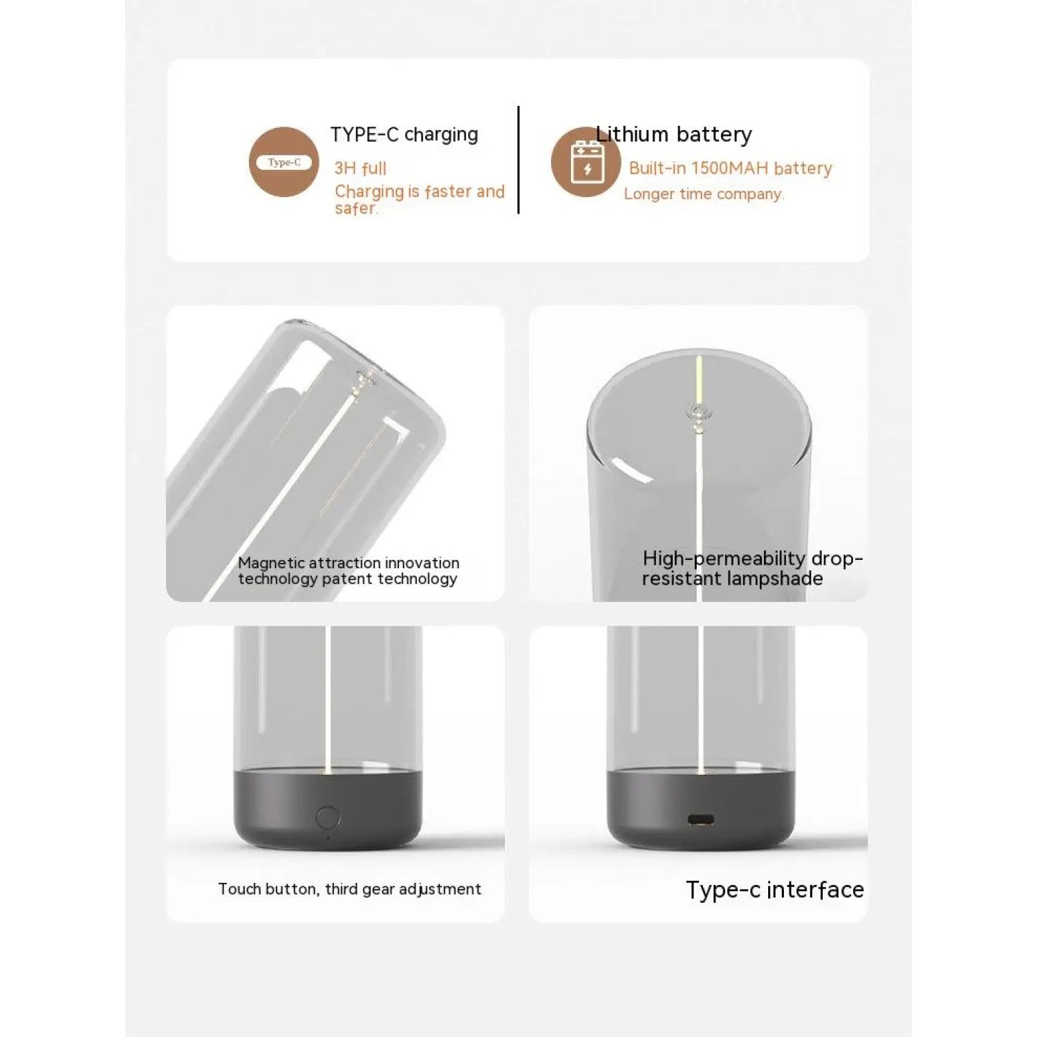 Creative Atmosphere Tent Light with LED, Rechargeable, Durable Feature