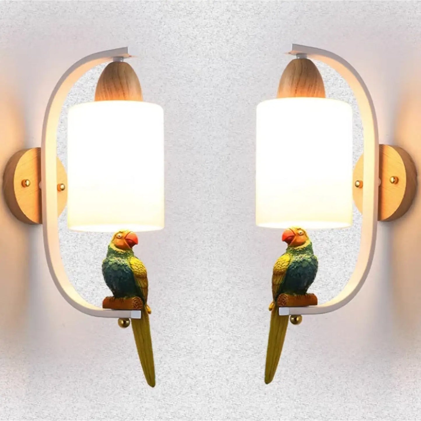 Creative Bird Lamp with Solid Wood Design for Aisle & Living Room