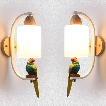 Creative Bird Lamp with Solid Wood Design for Aisle & Living Room