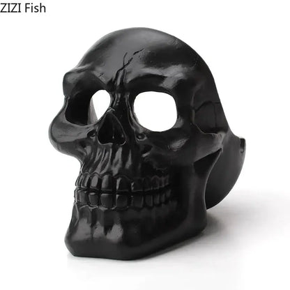 Creative black & off-white skull ashtray living room smoking gift