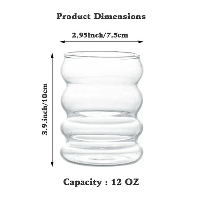 Creative styling glass drinkware segmented tumbler for dining room
