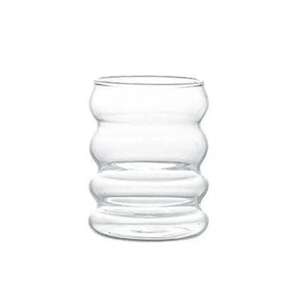 Creative styling glass drinkware segmented tumbler for dining room