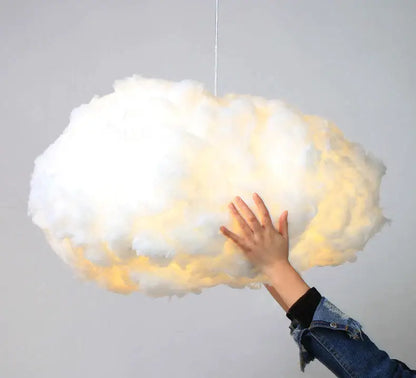 Creative white cotton cloud pendant lamp for kids bedroom