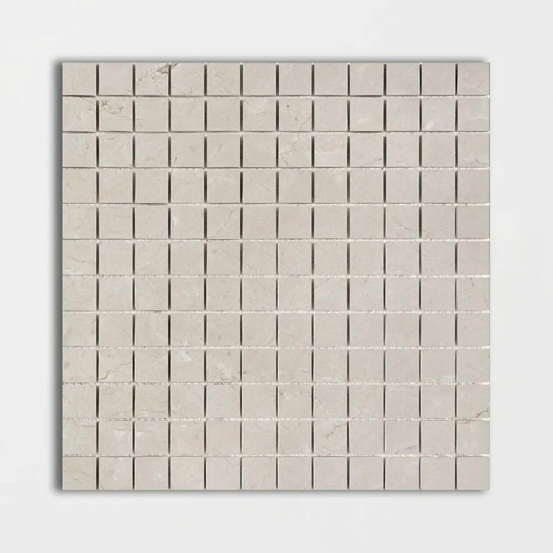 Crema Marfil Polished 1x1 Marble Mosaics 12x12