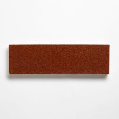Crimson Leather Subway Glazed Terracotta Tiles 2 1/4x7 9/16