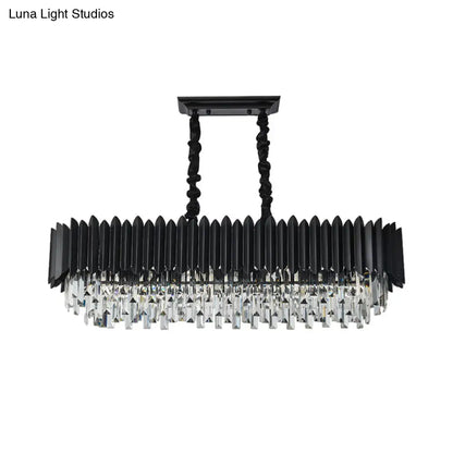DecorBites™ Crystal 6/8- Ceiling Suspension Crystal Chandelier Lamp Light in Black