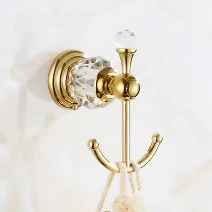 Crystal brass bathroom accessories set gold bathroom hardware