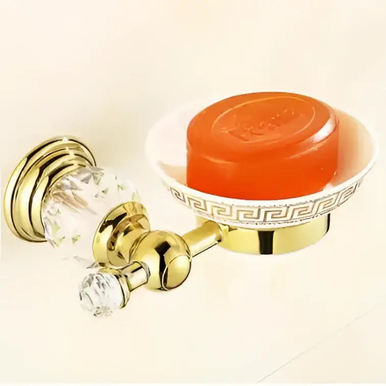 Crystal brass bathroom accessories set gold bathroom hardware