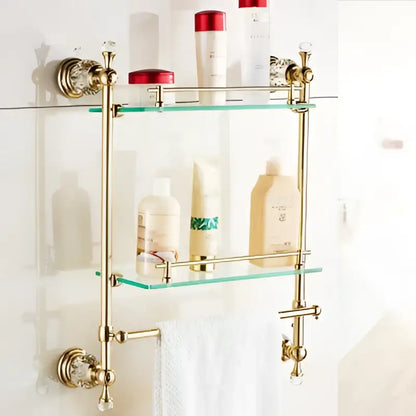 Crystal brass bathroom accessories set gold bathroom hardware