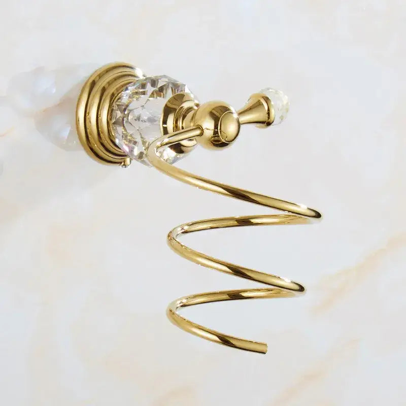 Crystal brass bathroom accessories set gold bathroom hardware