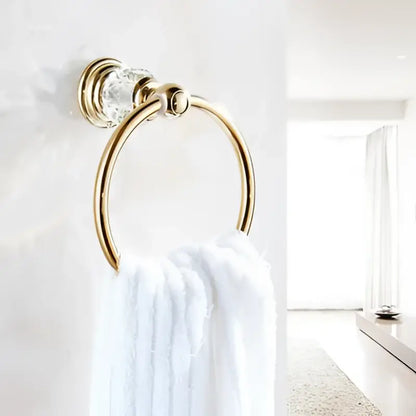 Crystal brass bathroom accessories set gold bathroom hardware